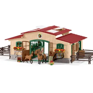 42195 Stable with horses and accessories de Schleich – photo du produit 1 sur 4