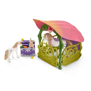 42445 Glittering flower house with unicorns, lake and stable by Schleich – product photo 3 of 4
