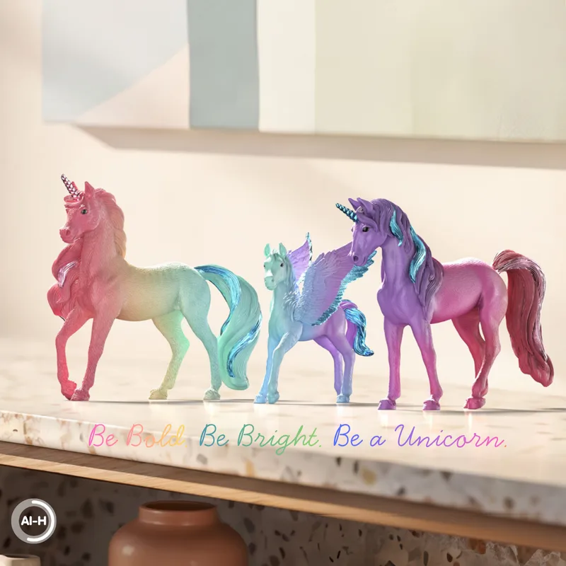 42821 Rainbow Unicorns Set fra Schleich – miljøbillede 2 af 4