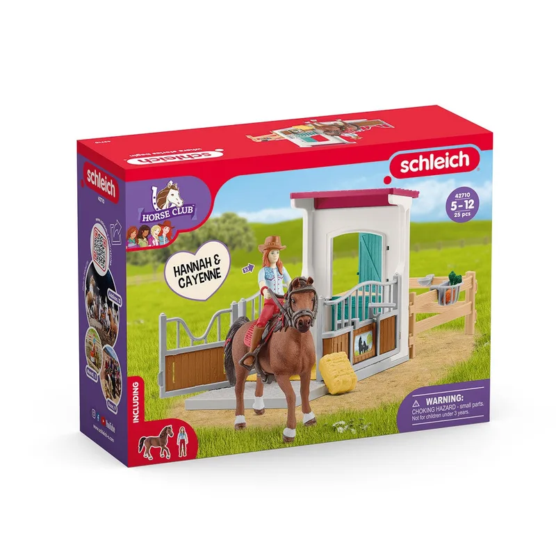 42710 Horse Box with HORSE CLUB Hannah & Cayenne fra Schleich – produktbillede 3 af 4