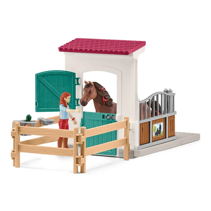 42710 Horse Box with HORSE CLUB Hannah & Cayenne fra Schleich – produktbillede 2 af 4
