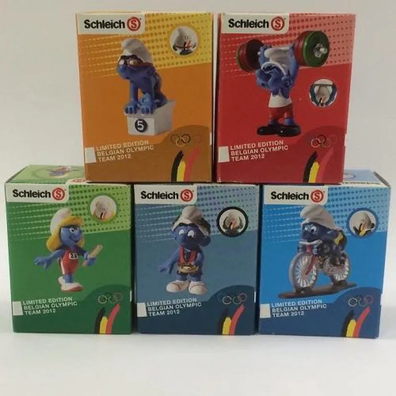 5 Smurfen in doosje met Belgische vlag (promotie) Schleich von Schleich in Blauw – Produktfoto