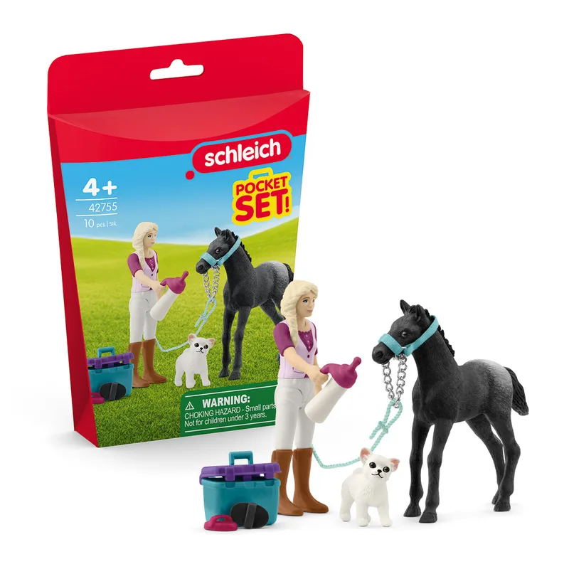 42755 Horse Grooming Playset with Appaloosa Foal by Schleich – product photo