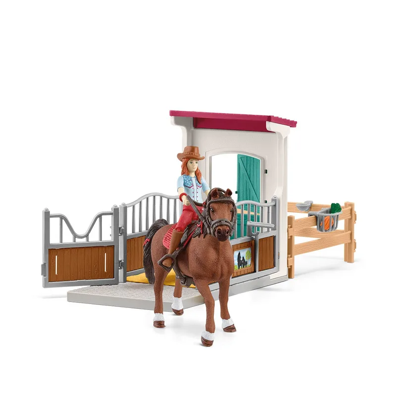 42710 Horse Box with HORSE CLUB Hannah & Cayenne fra Schleich – produktbillede 1 af 4