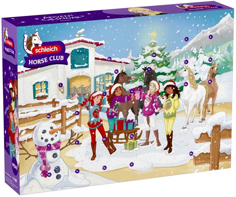 Advents Kalender HORSE CLUB 2026 - Winter Wonderland Ride van Schleich in Meerkleurig – productfoto