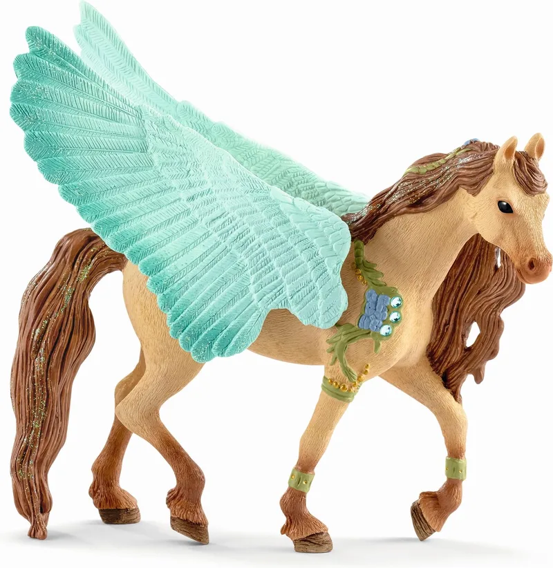 BAYALA - Versierde Pegasus, hengst - Speelfiguur - Kinderspeelgoed voor Jongens en Meisjes - 5 tot 12 jaar - 70574 de Schleich en Multikleur – photo du produit