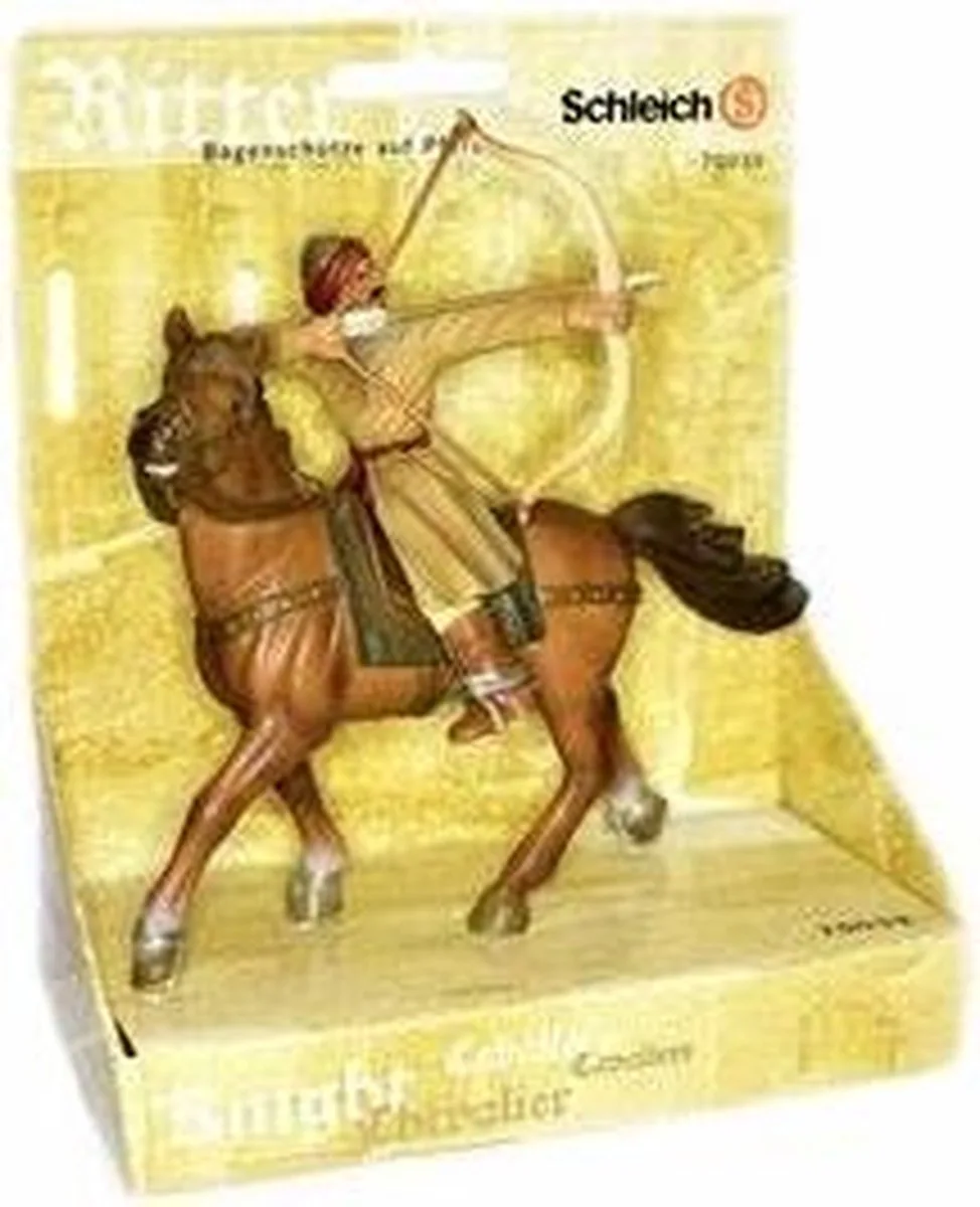 BOOGSCHUTTER met PAARD van Schleich in Bruin – productfoto