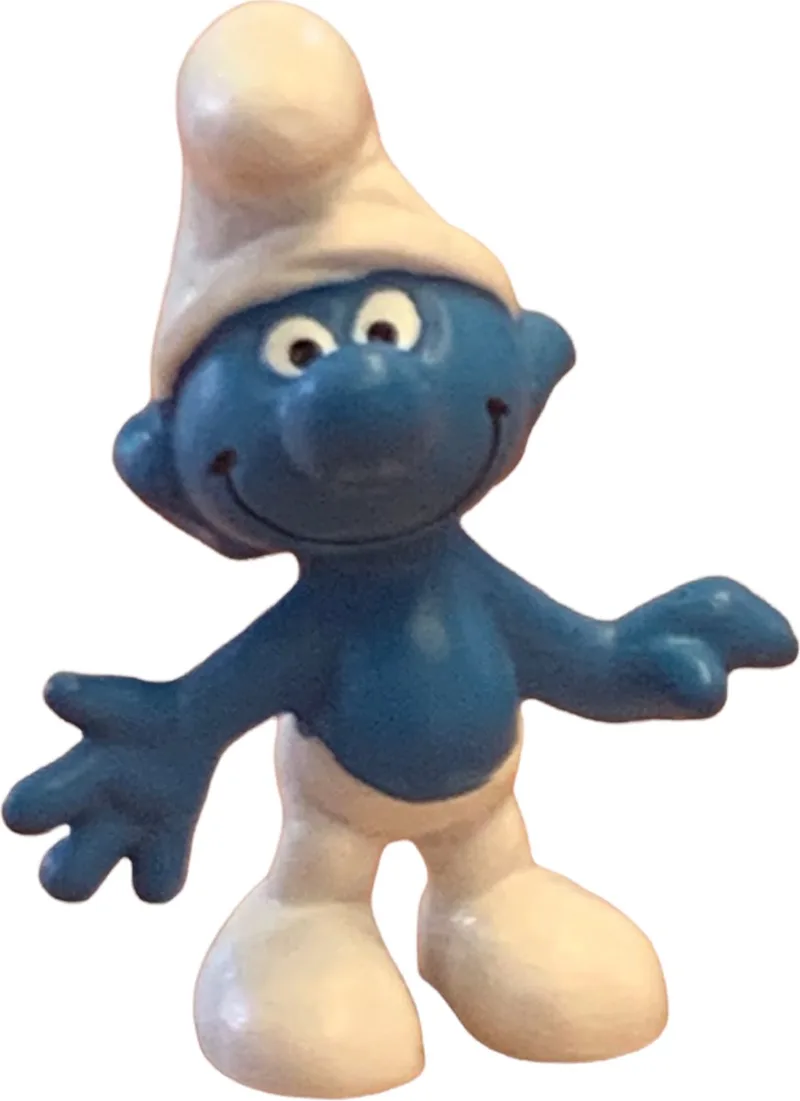De smurfen - Schleich Normale smurf - 5,5cm - armen wijd de Schleich en Blauw – photo du produit