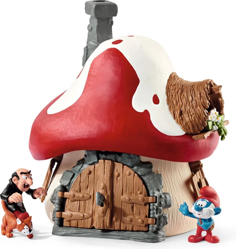 de Smurfen Smurfenhuis met Grote Smurf, Gargamel en Azraël - Speelfigurenset - Kinderspeelgoed voor Jongens en Meisjes - 3 tot 8 jaar von Schleich in Multi colour – Produktfoto