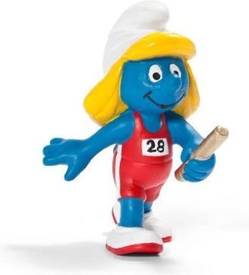 De smurfen - Smurfin als estafetteloper - Atletiek - Schleich - Speelfiguurtje - 5cm von Schleich in Multi – Produktfoto