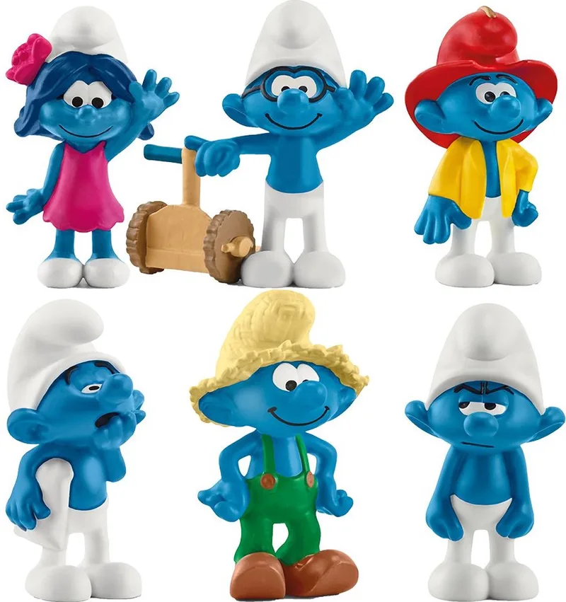 De smurfen - speelfiguren set 2022 - schleich - 20833-20838 - kunststof von Schleich in Multi – Produktfoto
