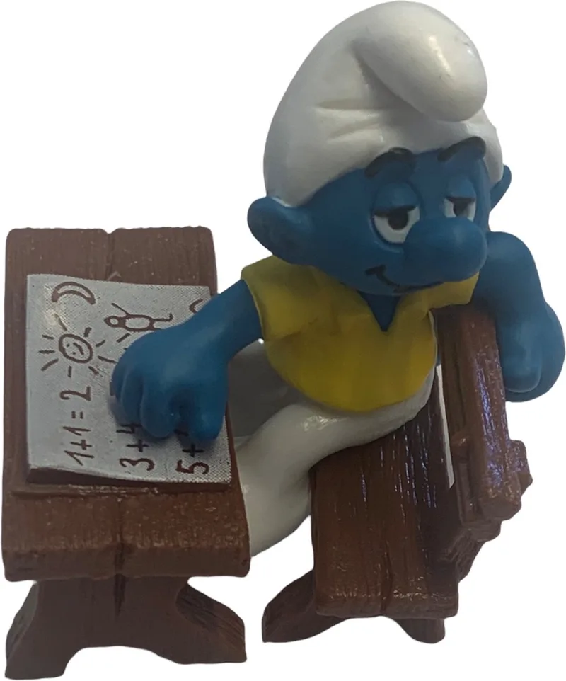 De smurfen - student smurf in schoolbank - smurf 5,5 cm - schleich by Schleich in Multi – product photo