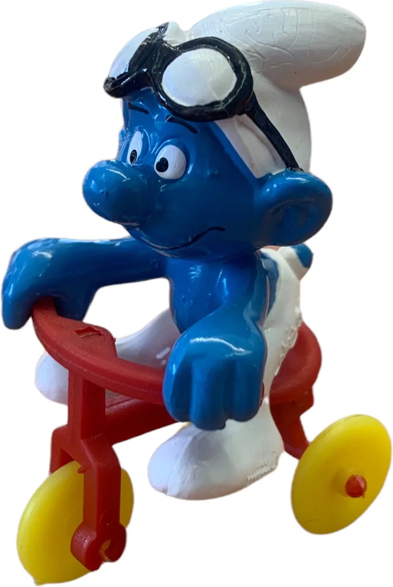 De smurfen - supersmurf 40203 - smurf op driewieler - kunststof - schleich von Schleich in Rood – Produktfoto