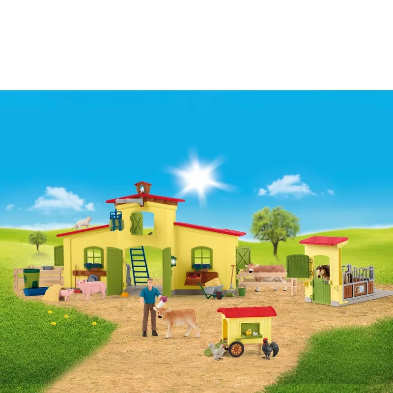 Ferme avec poulailler et box pour chevaux de Schleich – photo du produit 2 sur 3