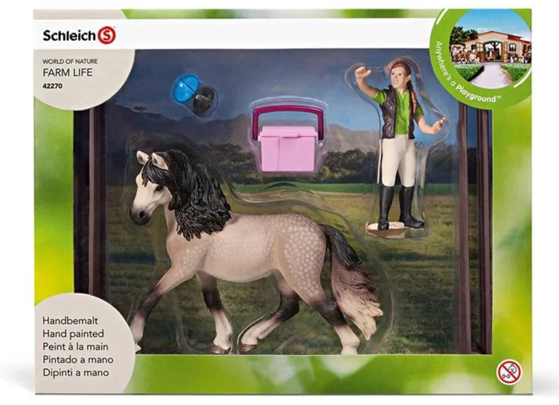 Farm World Paardenverzorgset Andalusier 42270 de Schleich en Bruin – photo du produit