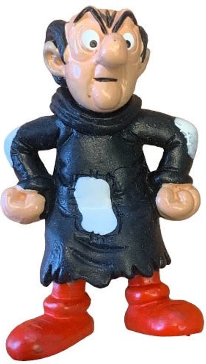 Gargamel boos - handen in zij - Schleich speelfiguur - 6cm - de smurfen von Schleich in Zwart rood – Produktfoto