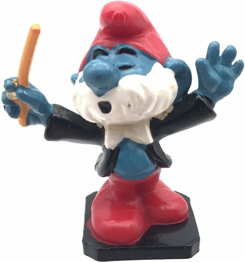 Grote smurf als dirigent - Schleich poppetje - 5,5 cm - De Smurfen von Schleich in Rood – Produktfoto