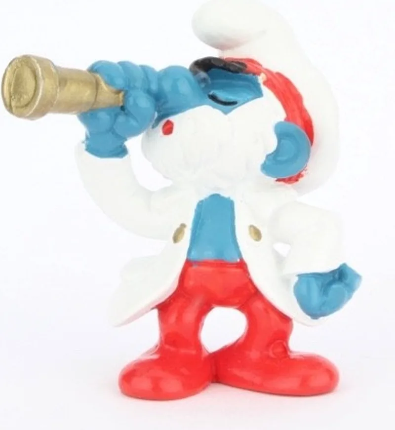 Grote smurf als kapitein - 20141 - De smurfen - 5,5 cm von Schleich in Rood – Produktfoto