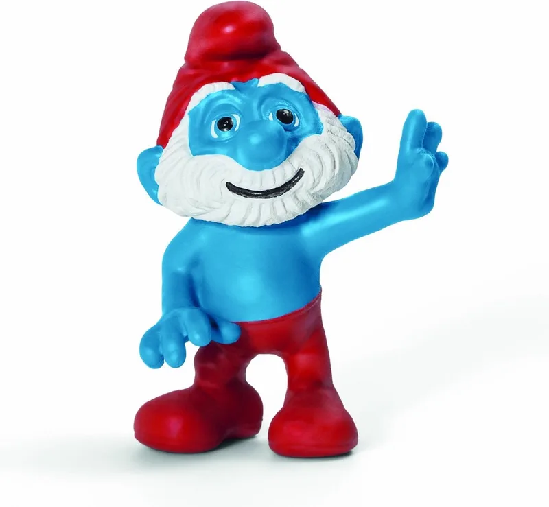 Grote Smurf zwaaiend - Schleich - Speelfiguurtje - zwaaiend - 6cm von Schleich in Bruin – Produktfoto