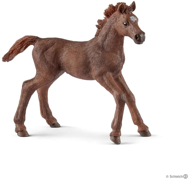 Horse Club 13857 English Thoroughbred Foal von Schleich in Bruin – Produktfoto