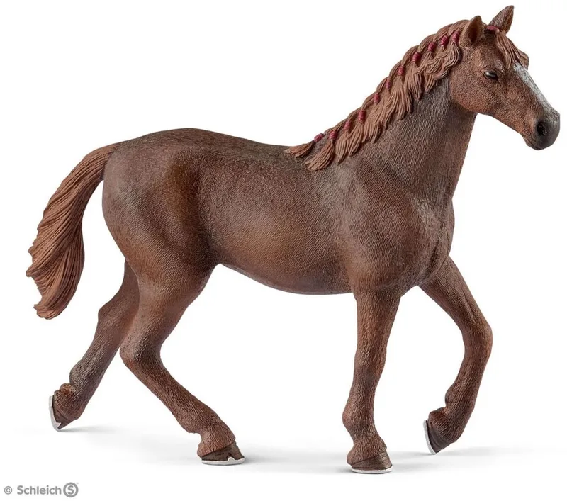 HORSE CLUB - Engelse volbloed merrie - speelfiguur - Kinderspeelgoed voor Jongens en Meisjes - 5 tot 12 jaar - 13855 från Schleich i Bruin – produktbild