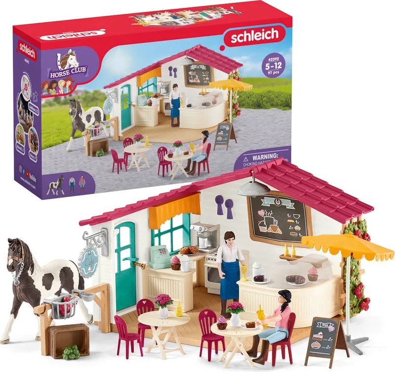 HORSE CLUB - Ruiter Café - Speelfigurenset - Kinderspeelgoed voor Jongens en Meisjes - 42592 by Schleich in Multikleur – product photo