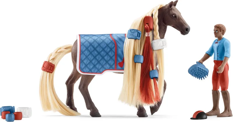 HORSE CLUB Sofia's Beauties - Leo & Rocky Starterset - Kinderspeelgoed - Paarden Speelgoed met Kambare Manen by Schleich in Leo & Rocky – product photo