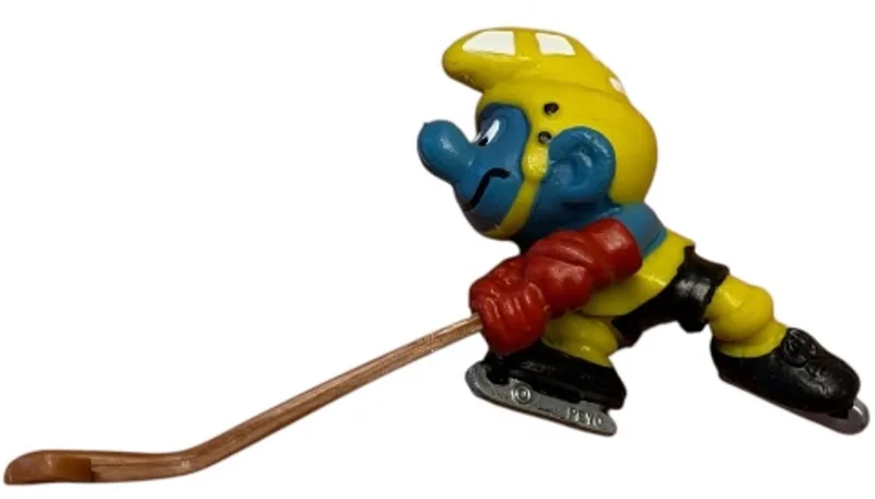Icehockey smurf - Smurfen speelfiguurtje - Schleich von Schleich in Geel – Produktfoto
