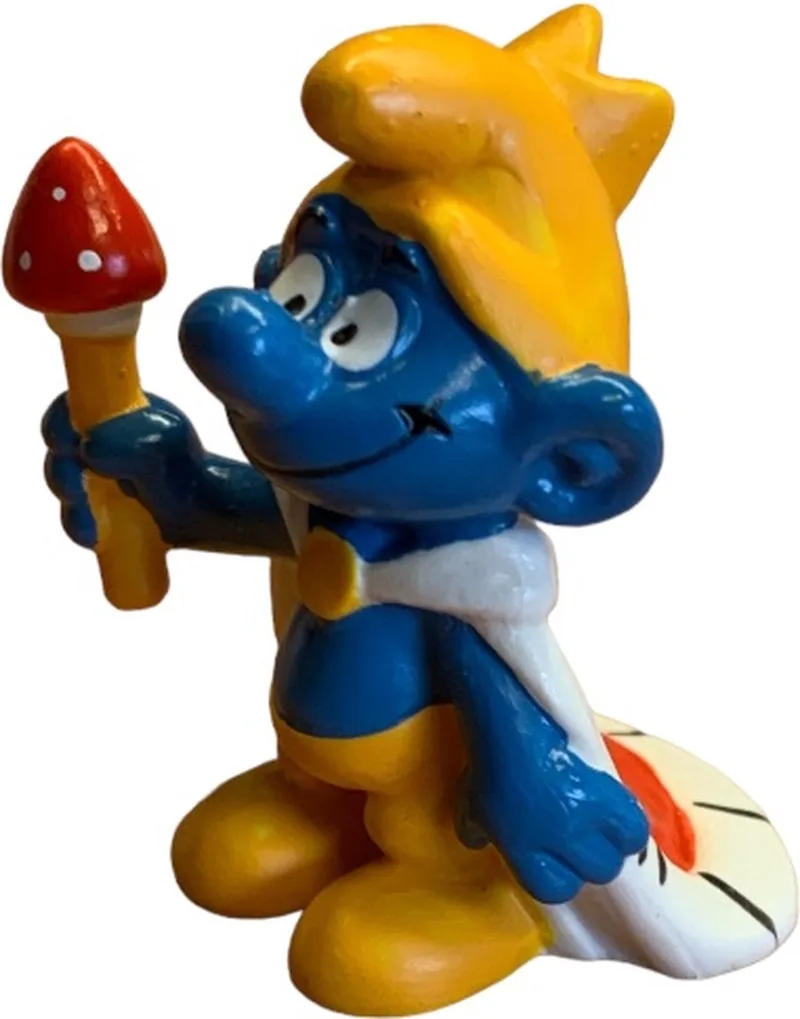 Koning smurf - De smurfen Schleich - Rubber 20074 - 5,5 cm von Schleich in Geel blauw – Produktfoto