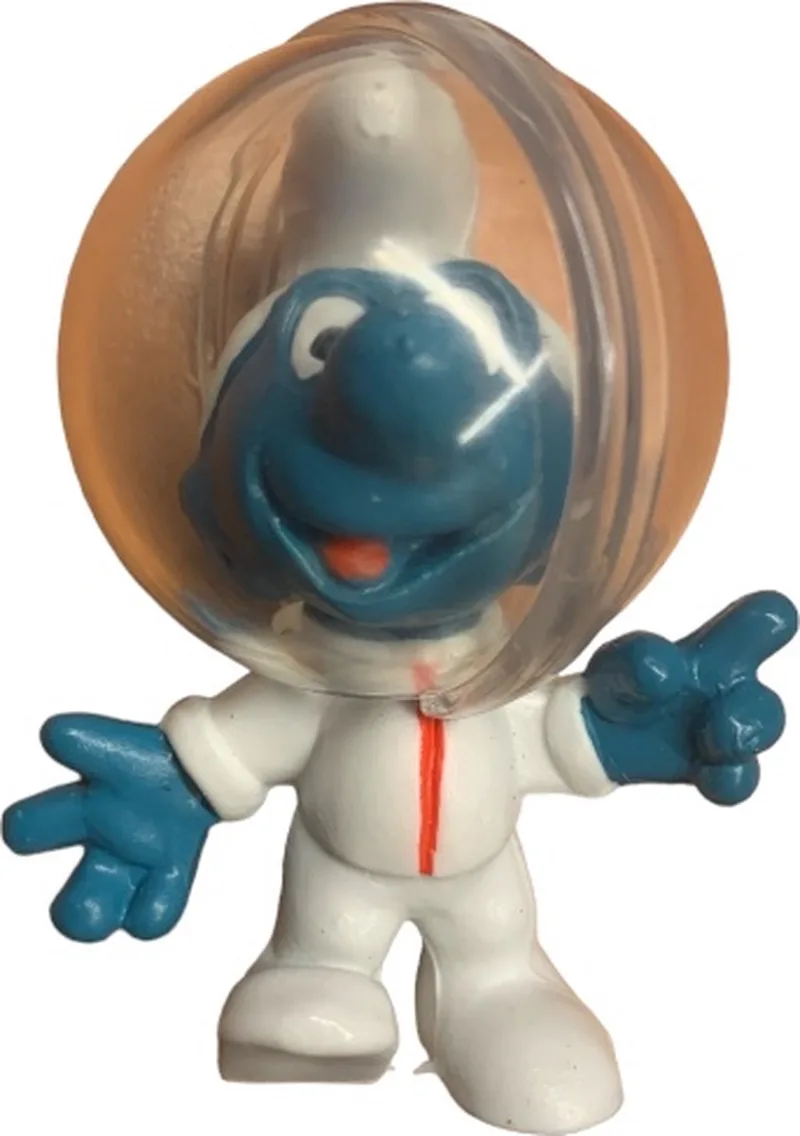 Maansmurf / Astro smurf - De Smurfen - Bekend van de ruimtesmurf - 6 cm von Schleich in Wit – Produktfoto