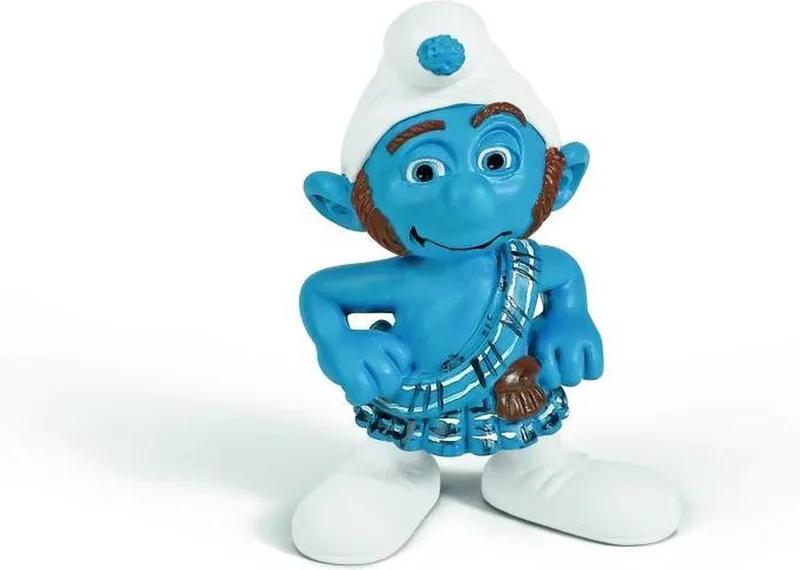 McSmurf - Schotse smurf - Speelfiguurtje - in kilt - 20732 von Schleich in Bruin – Produktfoto