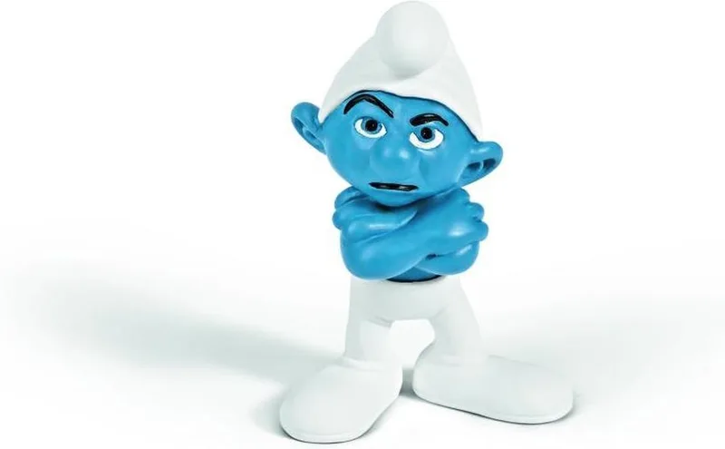 Moppersmurf van de smurfen (+/- 5,5 cm) von Schleich in Blauw – Produktfoto