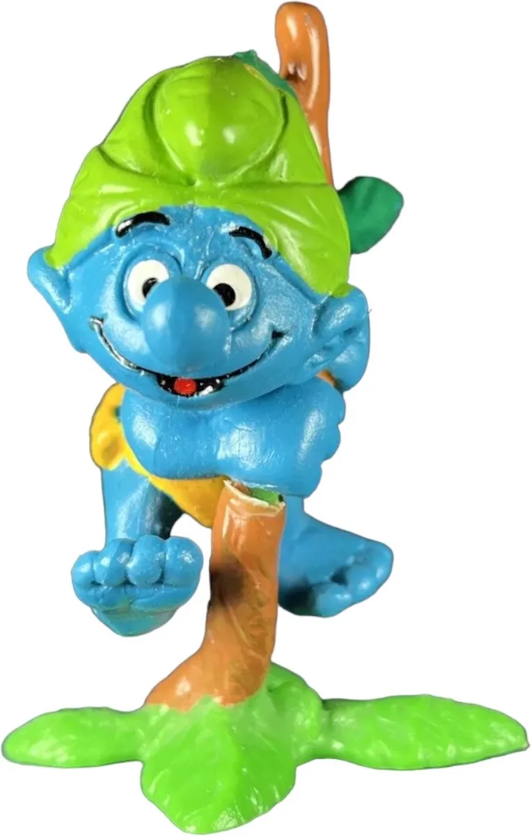 Natuursmurf - zittend in boom - De smurfen - Schleich - 8cm von Schleich in Groen – Produktfoto