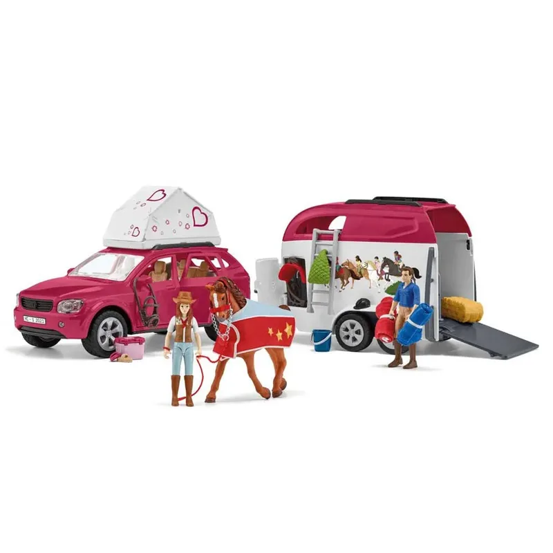 Club Hippique Aventure à Cheval Avec Voiture & Remorque de Schleich – photo du produit 3 sur 6