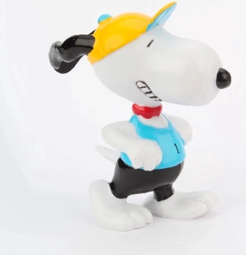 Peanuts - snoopy aan het sporten - speelfiguur - 6 cm - schleich. von Schleich in Lichtblauw geel – Produktfoto