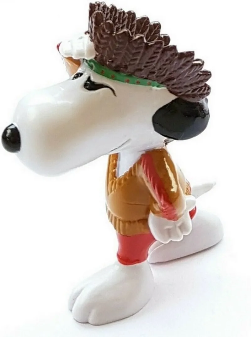 Peanuts - snoopy de indiaan - speelfiguur - 7 cm - schleich. von Schleich in Rood bruin – Produktfoto