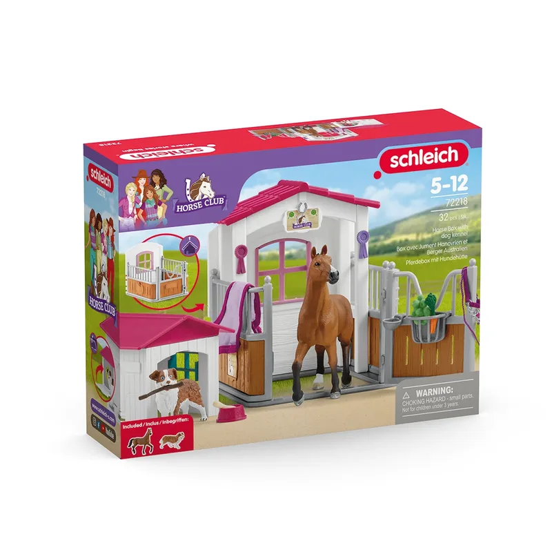 Box avec Jument Hanovrien et Berger Australien de Schleich – photo du produit 3 sur 4