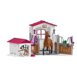 Box avec Jument Hanovrien et Berger Australien de Schleich – photo du produit 1 sur 4