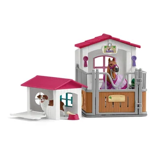 Box avec Jument Hanovrien et Berger Australien de Schleich – photo du produit 2 sur 4