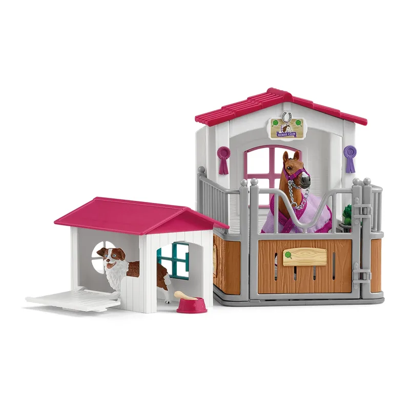 Box avec Jument Hanovrien et Berger Australien de Schleich – photo du produit 2 sur 4