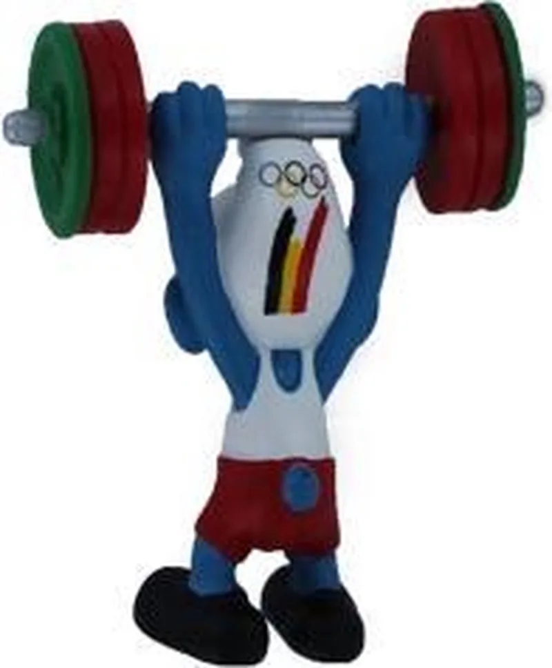 Schleich 40267 Belgische Olympische team Gewichtheffer smurf limited edition von Schleich in Blauwe – Produktfoto