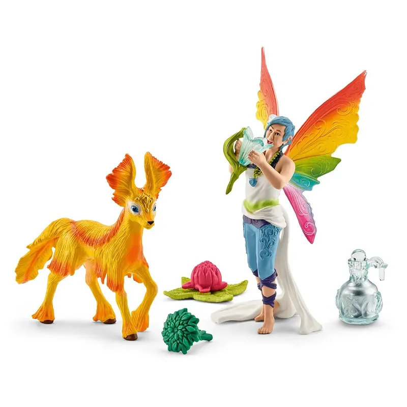 schleich® 41438 BAYALA® Regenbogenelfe Dunya mit Fohlen by Schleich – product photo