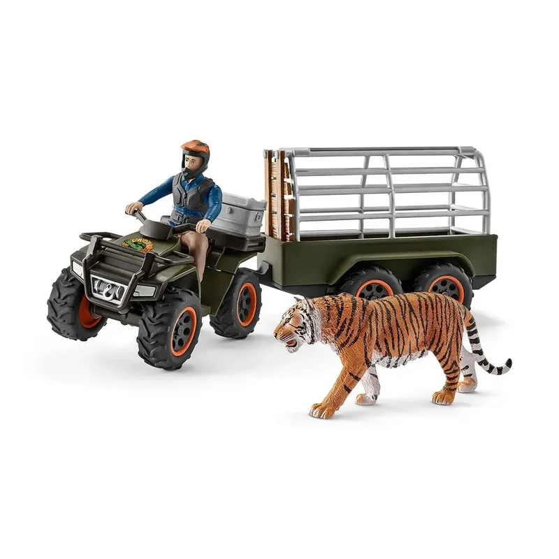 schleich® 42351 WILD LIFE Quad mit Anhänger und Ranger van Schleich – productfoto