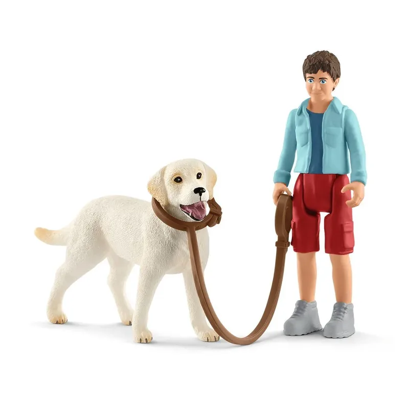 schleich® 42478 FARM WORLD Spaziergang mit LabradorRetriever by Schleich – product photo