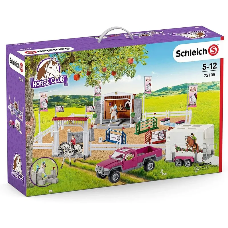 schleich® 72105 HORSE CLUB Großes Reitturnier mit Pick-Up und Pferdeanhänger fra Schleich – produktbillede