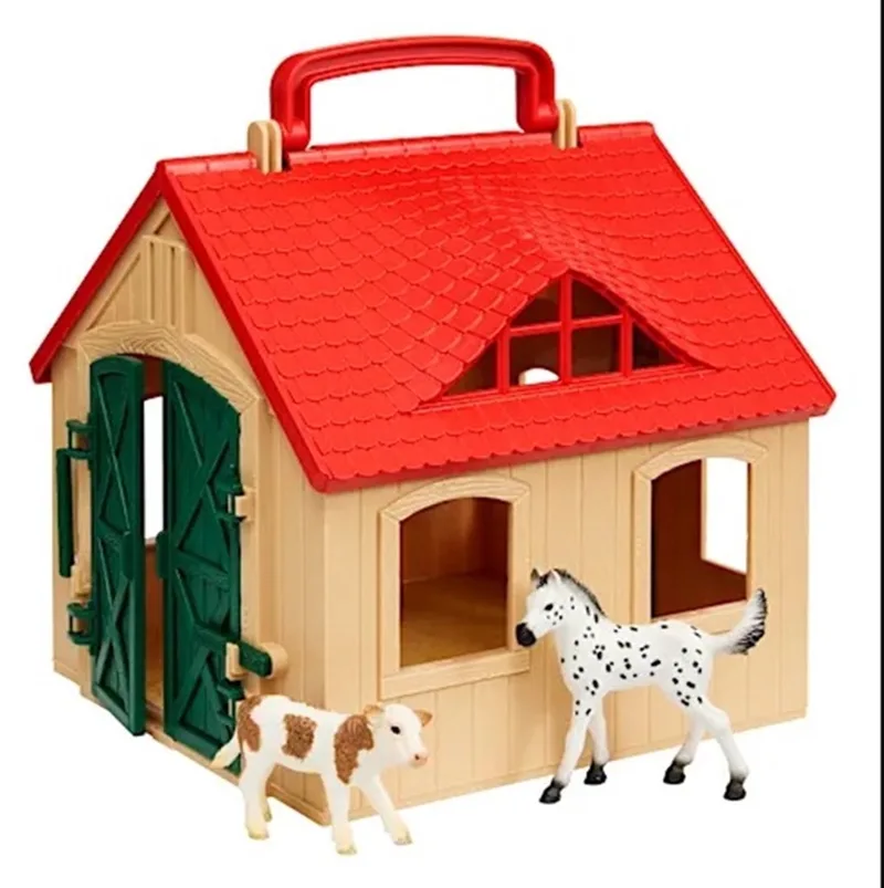 Schleich 72340 Horse Club draagbare stalspeelset + 2 figuren by Schleich in Beige – product photo