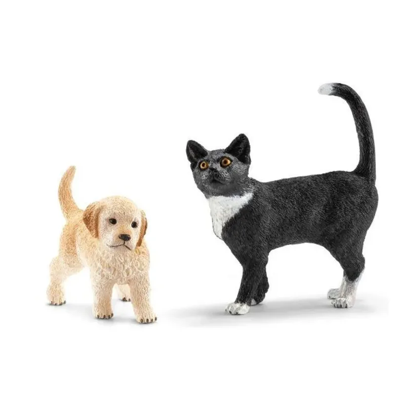 schleich® 87390 FARM WORLD Farm Life er Pack, GoldenRetriever Welpe und Katze by Schleich – product photo