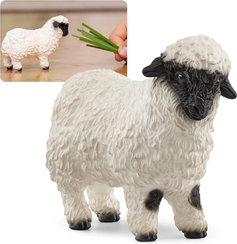 SLH13965 Schleich Farm World - Valais Zwarte Neus Schaap Figuur, speelgoed voor kinderen vanaf 3 jaar by Schleich in Wit – product photo