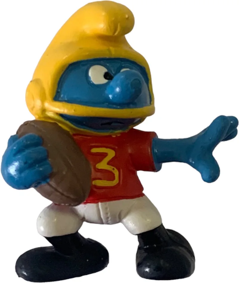 Smurf Figuurtje - American Footbal figuurtje - 20132 - 6 cm - Schleich van Schleich in Rood geel blauw – productfoto