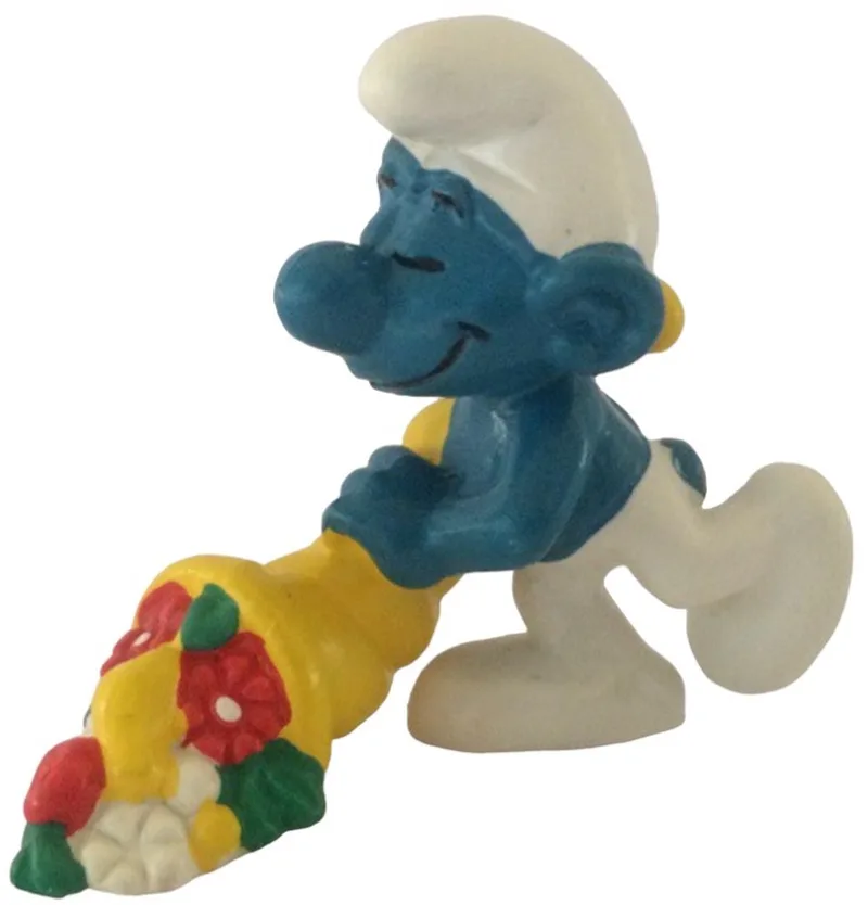smurf figuurtje met hoorn van Schleich – productfoto